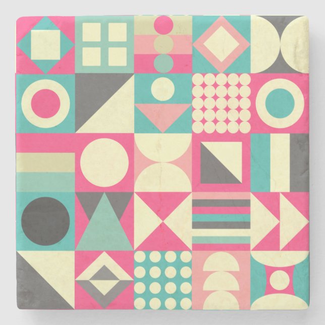 Posavasos De Piedra Cuadrados abstractos 110419 (Anverso)
