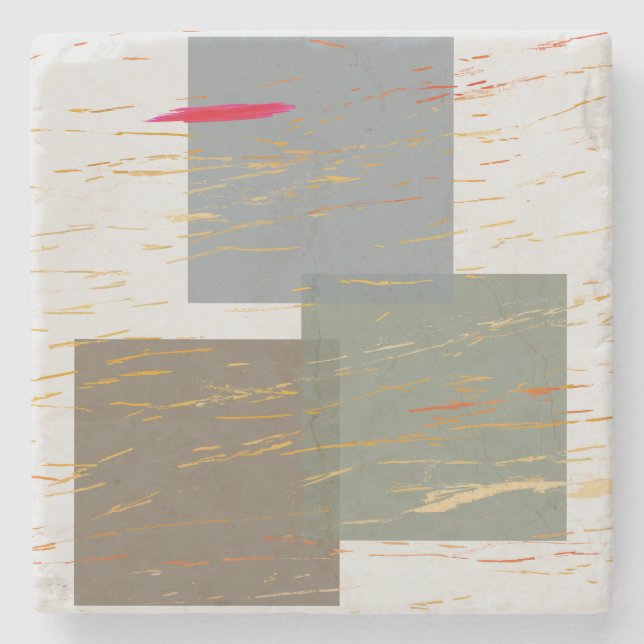 Posavasos De Piedra Cuadrados de Streak (Anverso)