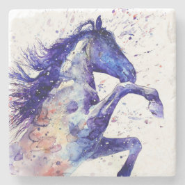 Posavasos De Piedra Cuadros artísticos acuarela salpicadura pintura az