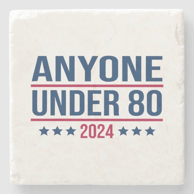 Posavasos De Piedra Cualquiera menor de 80 años de 2024 divertida elec (Anverso)