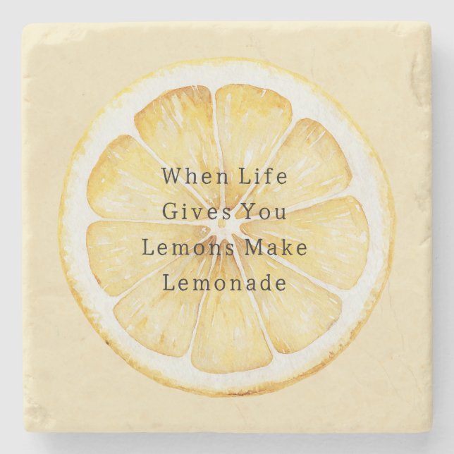 Posavasos De Piedra Cuando la vida te da limones (Anverso)
