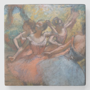 Posavasos De Piedra Cuatro bailarinas de ballet en escena de Degas