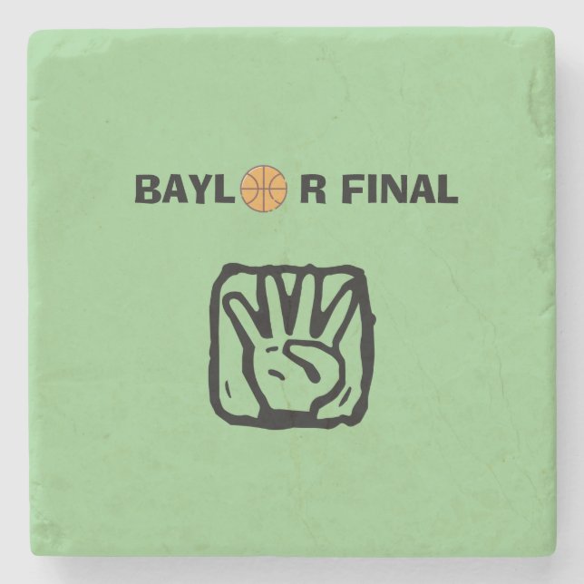 Posavasos De Piedra Cuatro finales de Baylor (Anverso)