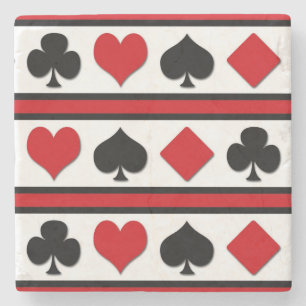 Posavasos De Piedra Cuatro trajes de cartas