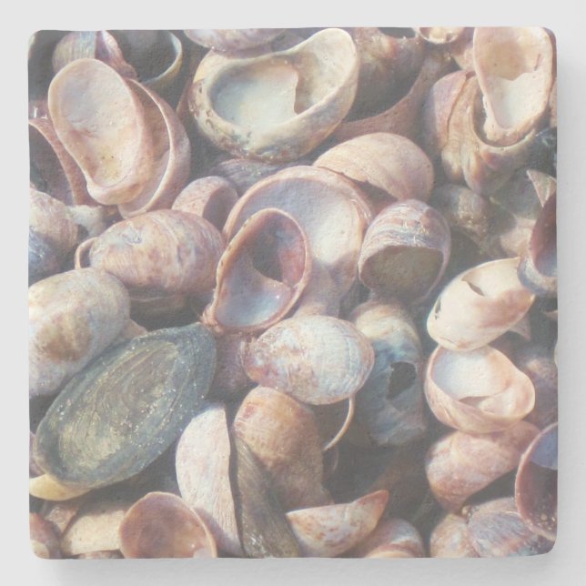 Posavasos De Piedra Cubierta deslizante/barco (Anverso)