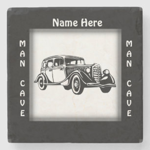 Posavasos De Piedra Cueva de Hombre de Coche Antiguo PERSONALIZAR Pos