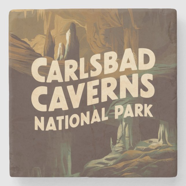 Posavasos De Piedra Cueva del Parque Nacional Carlsbad Caverns (Anverso)