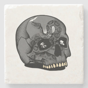Posavasos De Piedra Cultura callejera rebelde de cráneos