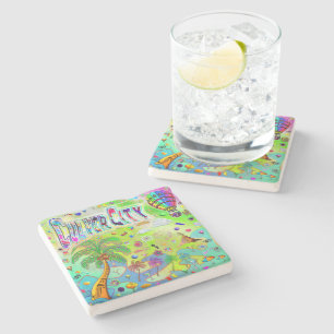 Posavasos De Piedra Culver City Coaster Melodía Atemporal