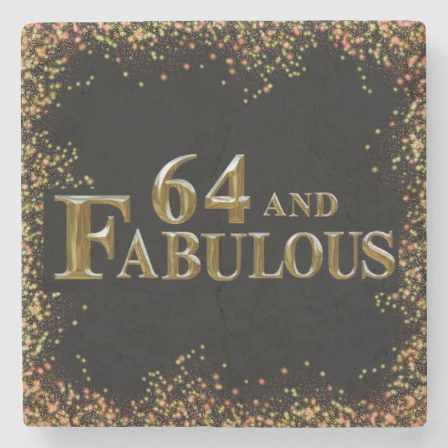 Posavasos De Piedra Cumpleaños 64  (Anverso)