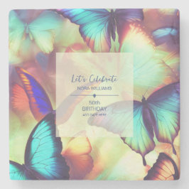 Posavasos De Piedra Cumpleaños de la mariposa