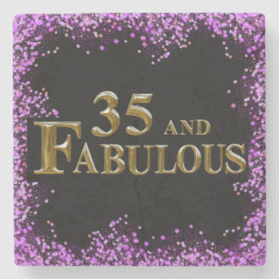Posavasos De Piedra Cumpleaños número 35