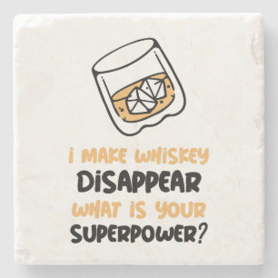 Posavasos De Piedra Curioso hago que Whiskey desaparezca