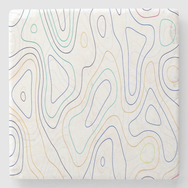 Posavasos De Piedra Curvas (Anverso)