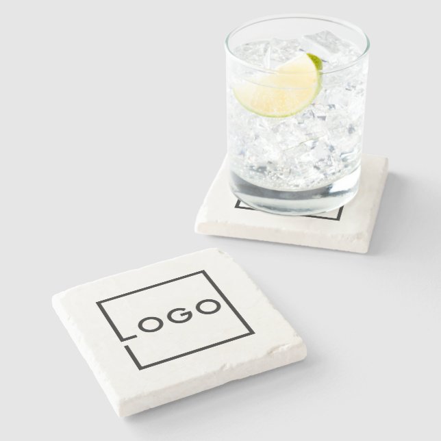 Posavasos De Piedra Custom Business Logo (Lateral)