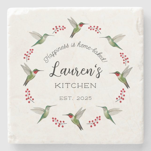 Posavasos De Piedra Custom Hummingbird   (Anverso)
