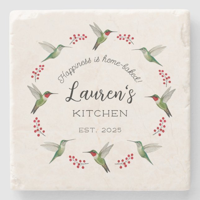Posavasos De Piedra Custom Hummingbird   (Anverso)