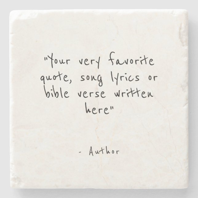Posavasos De Piedra Custom quote or bible verse  (Anverso)