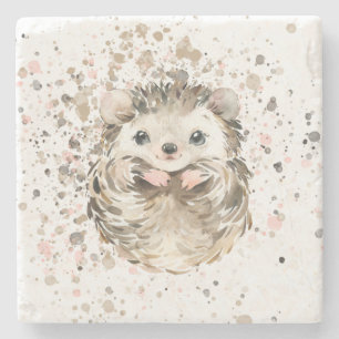 Posavasos De Piedra Cute Baby Hedgehog