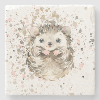 Posavasos De Piedra Cute Baby Hedgehog