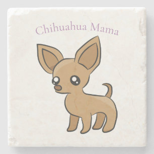 Posavasos De Piedra Cute Chihuahua Mama Art Thunder_Cove
