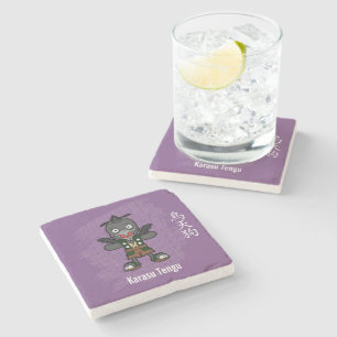 Posavasos De Piedra Cute Crow Tengu Yokai- Folclore Japonés
