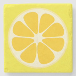 Posavasos De Piedra Cute Juicy Citrus Lemon Tropical Fruta