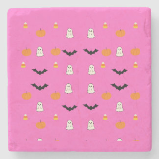 Posavasos De Piedra Cute Pink Halloween Coaster