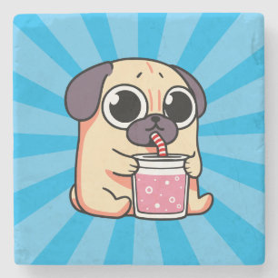 Posavasos De Piedra Cute Pug