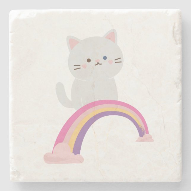 Posavasos De Piedra Cutie Kitten Cat (Anverso)