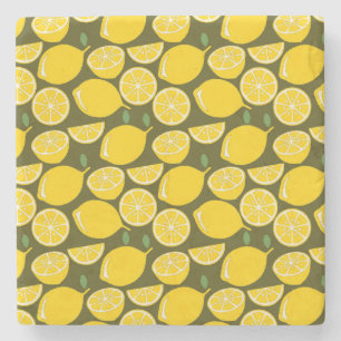 Posavasos De Piedra Cuto de diversión moderno amarillo limón