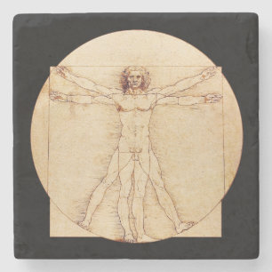 Posavasos De Piedra Da Vinci Vitruvian Man