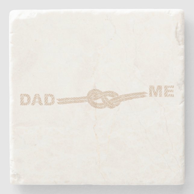 Posavasos De Piedra Dad and I are always together (Anverso)