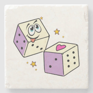 Posavasos De Piedra Dados Afortunados