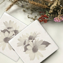 Daisy Flower Stone Coasters