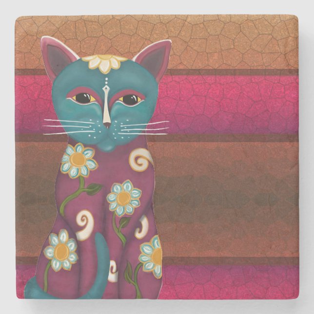 Posavasos De Piedra Daisy Kitty (Anverso)