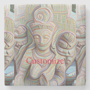 Posavasos De Piedra Dakinis Thunder_Cove tallado en piedra