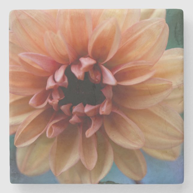 Posavasos De Piedra Dalia anaranjada I (Anverso)