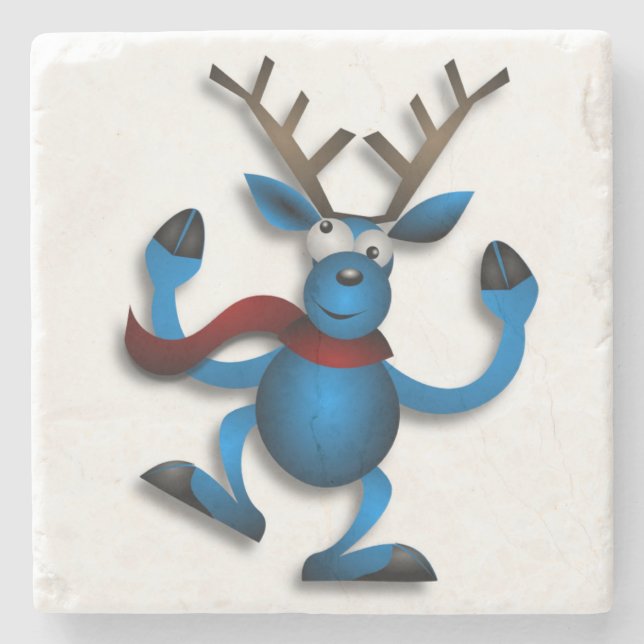 POSAVASOS DE PIEDRA DANCING REINDEER (Anverso)