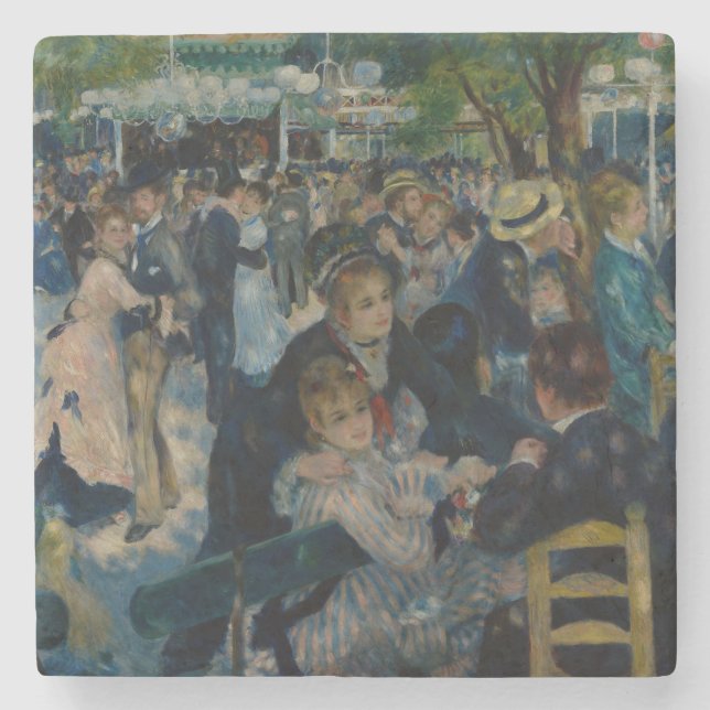 Posavasos De Piedra Danza en Le Moulin de la Galette - Auguste Renoir (Anverso)