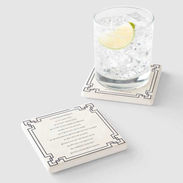 Posavasos De Piedra Das Kölsche Grundgesetz – Köln Cologne Jugendstil (Lateral)