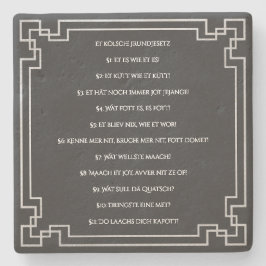 Posavasos De Piedra Das Kölsche Grundgesetz – Köln Cologne Jugendstil