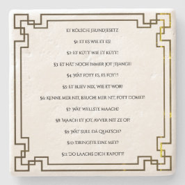 Posavasos De Piedra Das Kölsche Grundgesetz – Köln Cologne Jugendstil