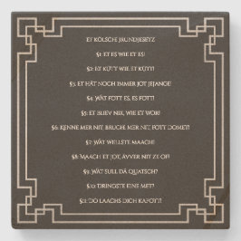 Posavasos De Piedra Das Kölsche Grundgesetz – Köln Cologne Jugendstil