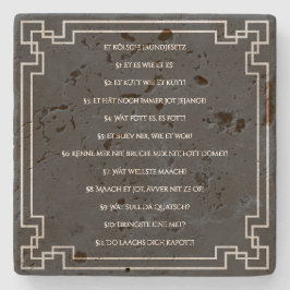 Posavasos De Piedra Das Kölsche Grundgesetz – Köln Cologne Jugendstil