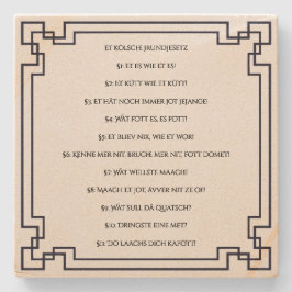 Posavasos De Piedra Das Kölsche Grundgesetz – Köln Cologne Jugendstil