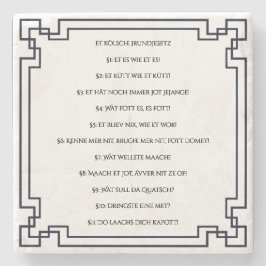 Posavasos De Piedra Das Kölsche Grundgesetz – Köln Cologne Jugendstil