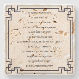 Posavasos De Piedra Das Kölsche Grundgesetz – Köln Cologne Jugendstil