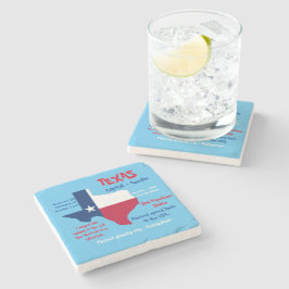 Posavasos De Piedra Datos asombrososos de Texas Marble Stone Coaster