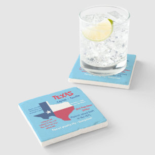 Posavasos De Piedra Datos asombrososos de Texas Marble Stone Coaster